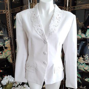 Morgan Miller White Linen look Jacket